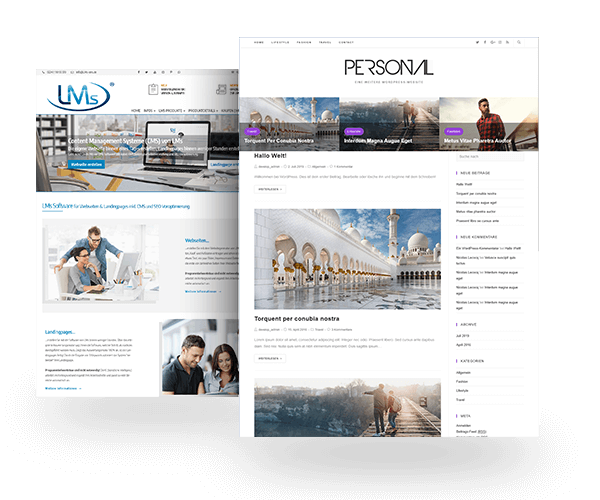 Webseite, Landingpage, Shop, Blog von LMs, WordPress, WooCommerce