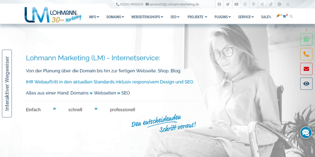 Referenzen/Beispiele: Webseite und Shop von Lohmann-Marketing.de