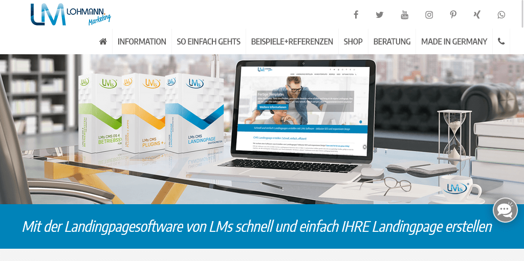 Referenzen/Beispiele: Minishop von landingpagesoftware.de