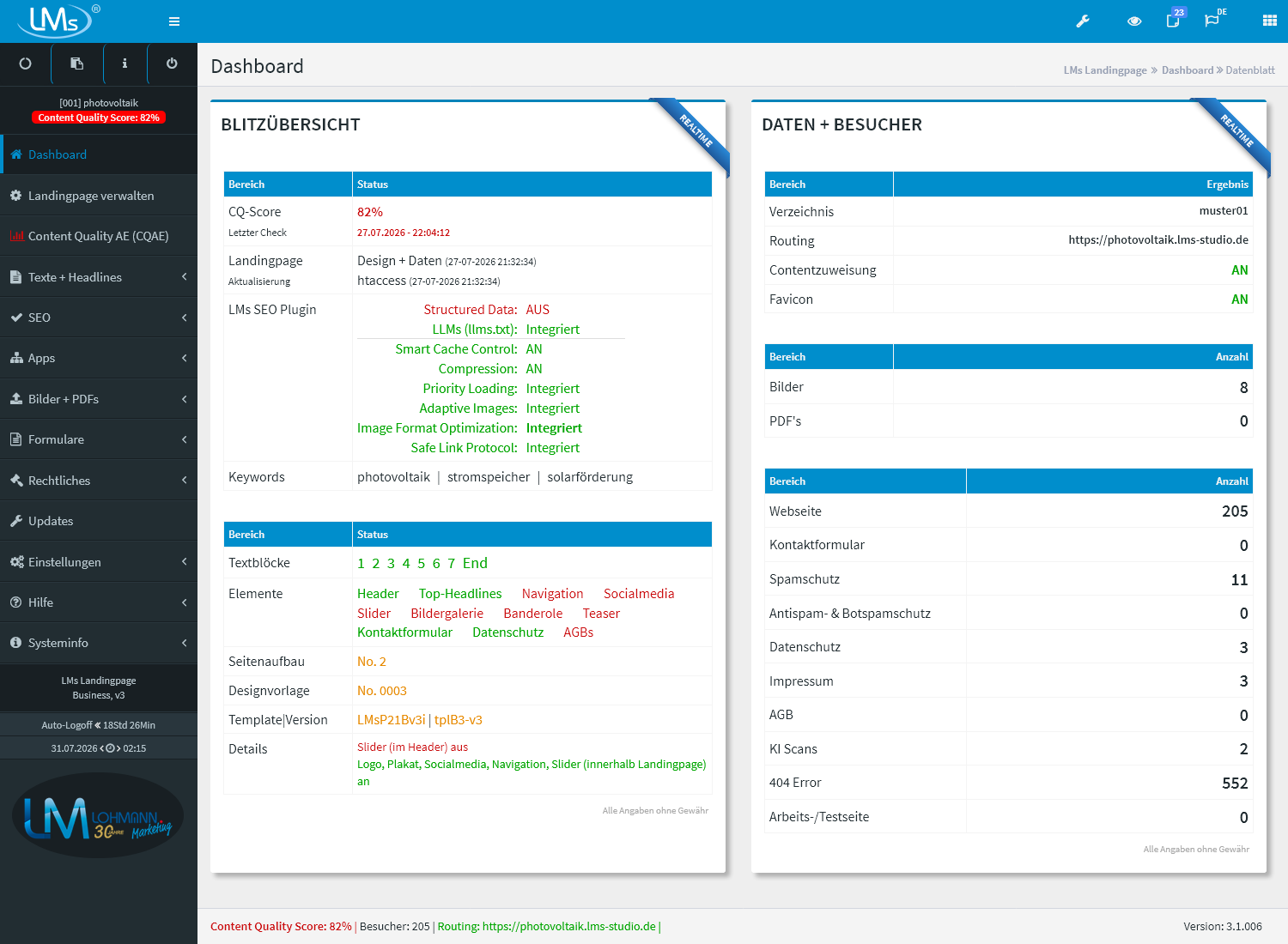 Landingpage Business 26 LMs CMS System LP Business 1
