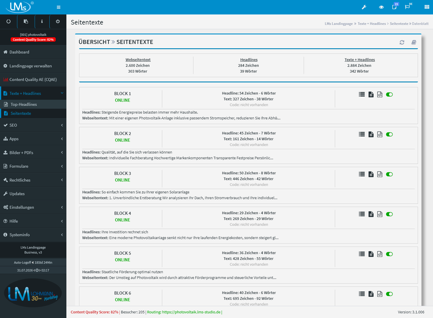 Landingpage Business 29 LMs CMS System LP Business 4