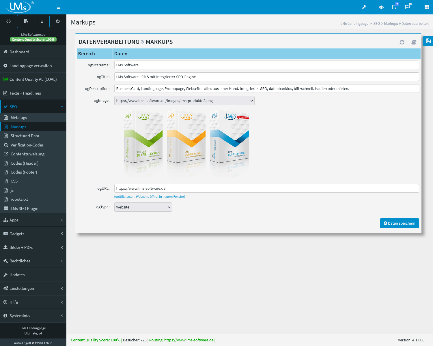 Landingpage Ultimate - Mietversion 18 LMs CMS System LP Ultimate 4