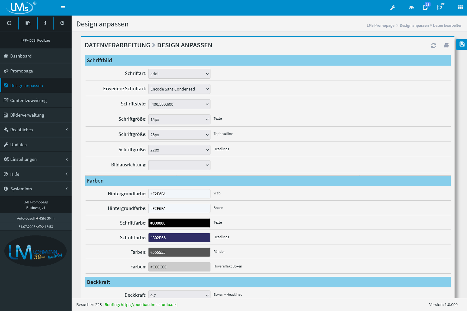 Promopage Business 12 LMs CMS System Promopage 3