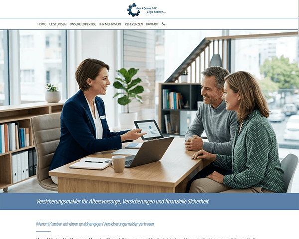 Landingpage Ultimate - Mietversion 8 Landingpage Ultimate: Muster 3007B, Versicherungsmakler