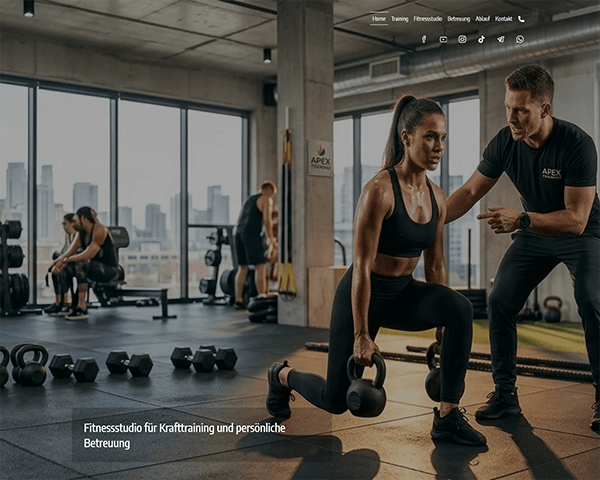 Landingpage Ultimate - Mietversion 11 Landingpage Ultimate: Muster 3010C, Fitnessstudio