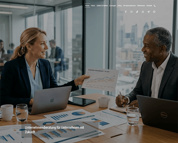 Landingpage Ultimate - Mietversion 12 Landingpage Ultimate: Muster 3011C, Unternehmensberatung