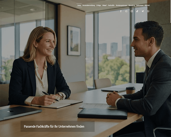 Landingpage Ultimate - Mietversion 13 Landingpage Ultimate: Muster 3012C, Personalvermittlung