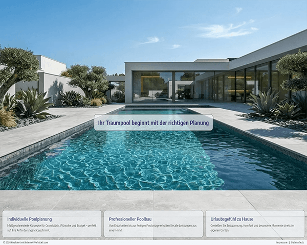 Promopage Business 3 Promopage: Muster 4002, Poolbau