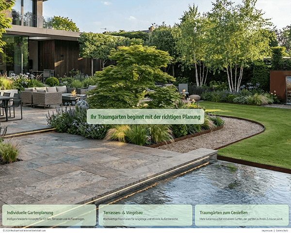 Promopage Business 4 Promopage: Muster 4003, Gartenbau/Gartengestaltung