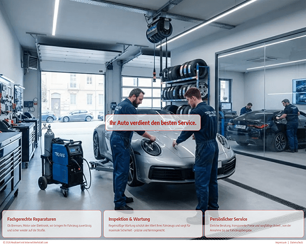 Promopage Business 6 Promopage: Muster 4005, Autowerkstatt