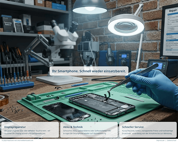 Promopage Business 7 Promopage: Muster 4006, Handyreparaturservice