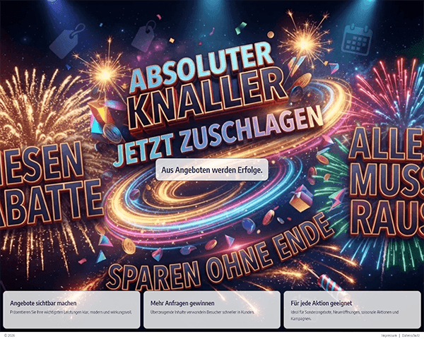 Promopage Business 8 Promopage: Muster 4007, Promoaktionen